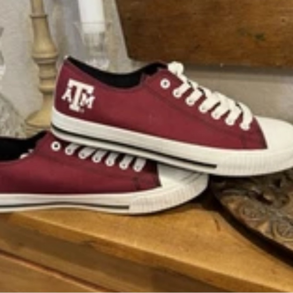 Maroon Canvas Sneakers